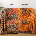 PatchworkFlair: Cotton blankets with reversible tribal design & stylish look – for bedroom & living area