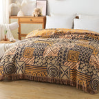 PatchworkFlair: Cotton blankets with reversible tribal design & stylish look – for bedroom & living area