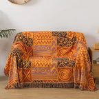 PatchworkFlair: Cotton blankets with reversible tribal design & stylish look – for bedroom & living area
