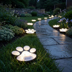 Solar Garden Light Paw Print Design Outdoor Automatic