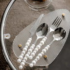 Cutlery Set Stainless Steel Imitation Pearl Handle Silverware
