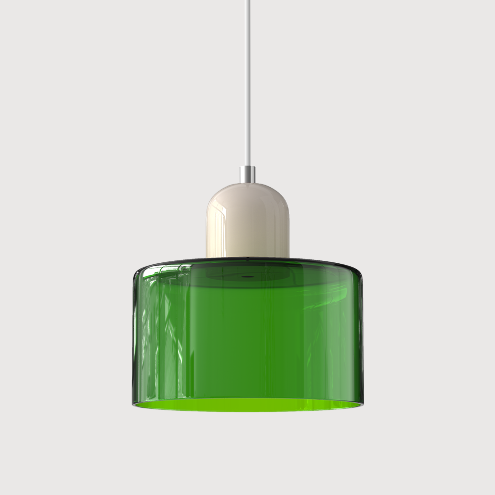 Pendant Light Glass E27 Bulb Compatible Adjustable Cord Ceiling Lamp