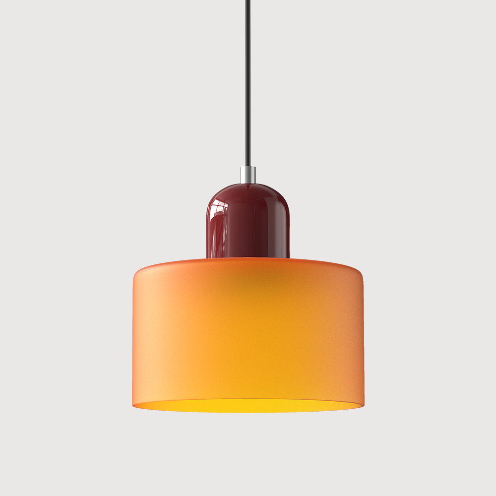 Pendant Light Glass E27 Bulb Compatible Adjustable Cord Ceiling Lamp