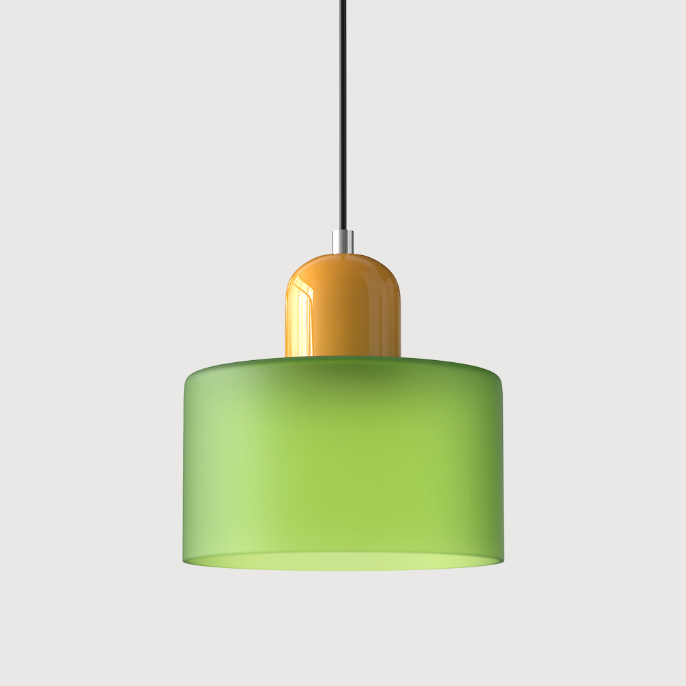 Pendant Light Glass E27 Bulb Compatible Adjustable Cord Ceiling Lamp