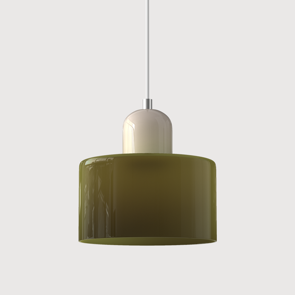 Pendant Light Glass E27 Bulb Compatible Adjustable Cord Ceiling Lamp
