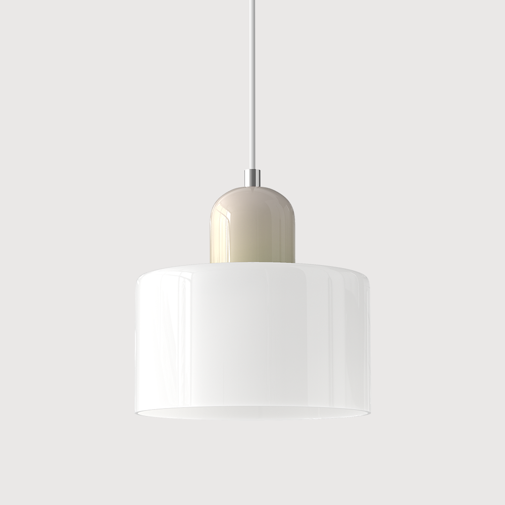 Pendant Light Glass E27 Bulb Compatible Adjustable Cord Ceiling Lamp