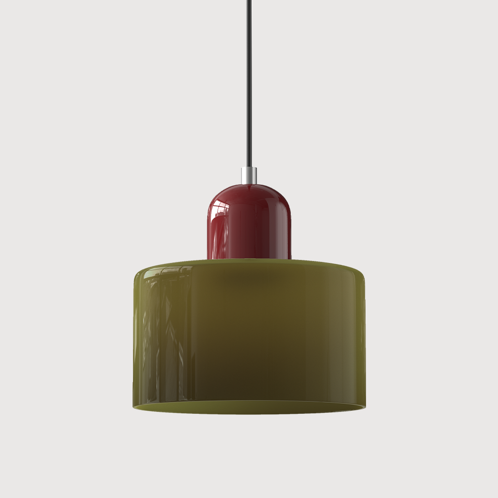 Pendant Light Glass E27 Bulb Compatible Adjustable Cord Ceiling Lamp