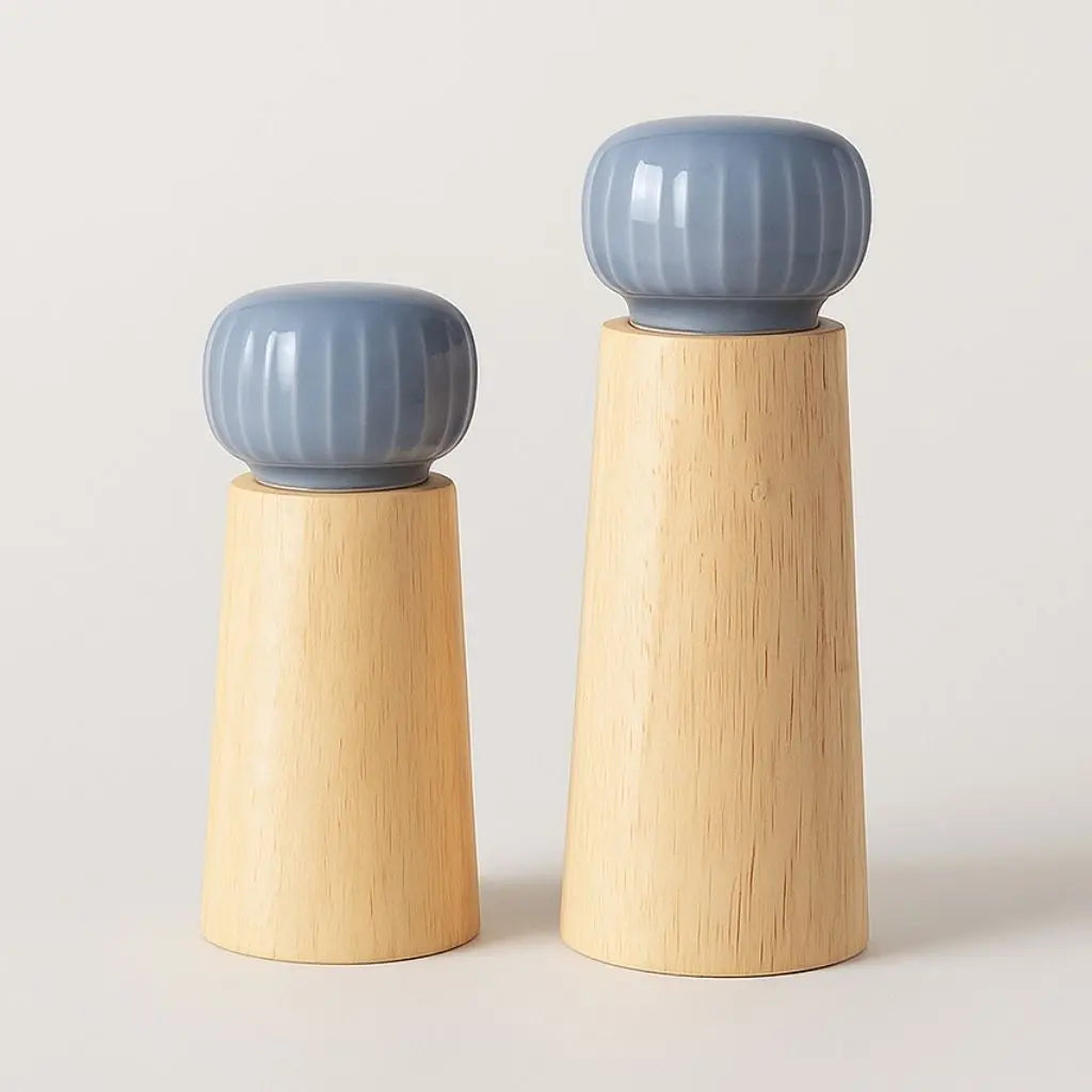 Pepper Grinder Rubberwood Ceramic Grinding Unit Manual Tabletop