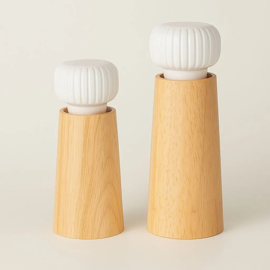Pepper Grinder Rubberwood Ceramic Grinding Unit Manual Tabletop