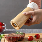 Pepper Grinder Rubberwood Ceramic Grinding Unit Manual Tabletop
