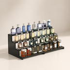 Perfume Display Stand Acrylic 4 Tier Countertop Organizer Black