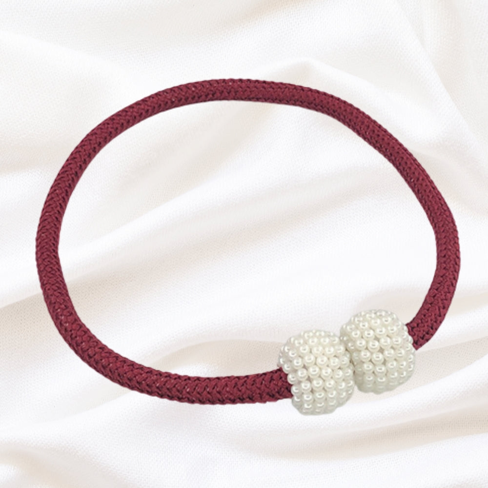 PerlaMagnet: Curtain Holders with Pearls & Magnet – Decorative Accessories in a Set of 2