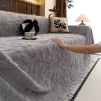 Petalia: Sofa Cover in Floral Microfiber Design with Raised Texture & Cozy Comfort – for Sofa & Living Room