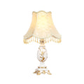 Petunia Beaded Resin Table Lamp 12.2"