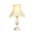 Petunia Beaded Resin Table Lamp 12.2"