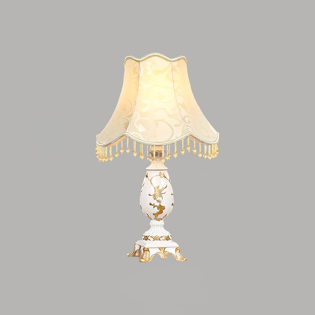 Petunia Beaded Resin Table Lamp 12.2"