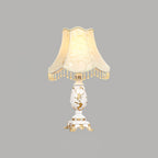 Petunia Beaded Resin Table Lamp 12.2"