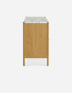 Pinnacle Dresser | Natural Wood Frame, Luxe Marble Top