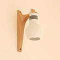 Picle Rubber Wood & Glass Wall Light