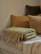 Bello Recycled Wool Throw | Soft, Durable Twill Weave