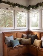 Luna Linen Lumbar Pillow | Superior Long Fiber Flax, Tonal Stitch Detail