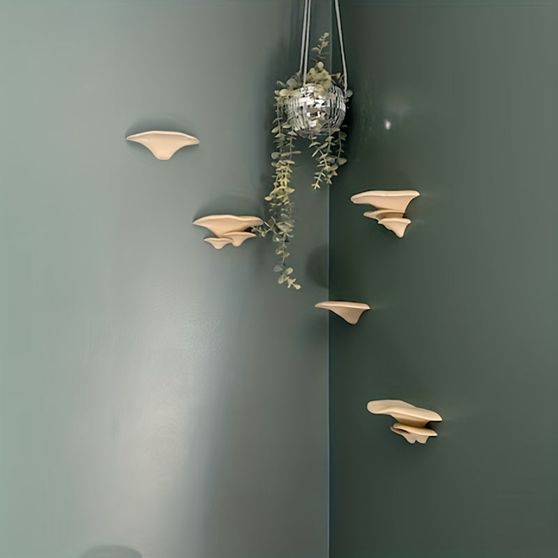 Mushroom Magic: Plastic Wall Shelf – Cute, Sturdy & Floating in Fairy-Tale Design for Children's Rooms & Living Rooms
