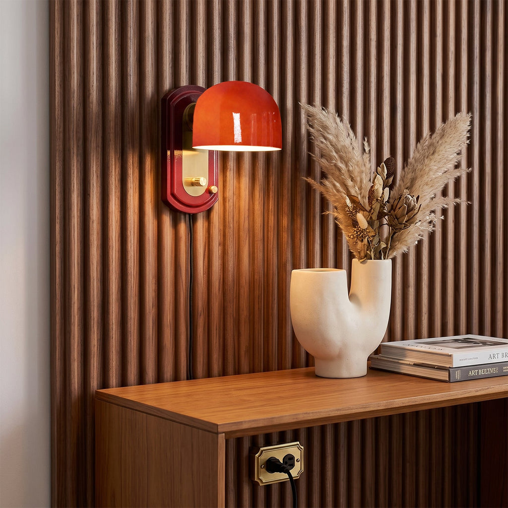 Bofea Plug-In Dome Wall Sconce