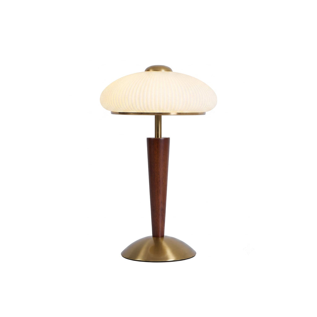 Huxley Wood and Glass Dome Table Lamp