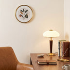 Huxley Wood and Glass Dome Table Lamp