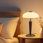 Huxley Wood and Glass Dome Table Lamp