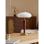 Huxley Wood and Glass Dome Table Lamp