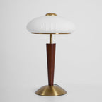 Huxley Wood and Glass Dome Table Lamp
