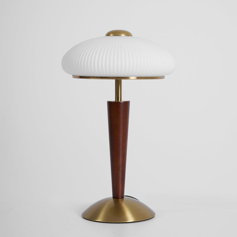 Huxley Wood and Glass Dome Table Lamp