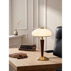 Huxley Wood and Glass Dome Table Lamp