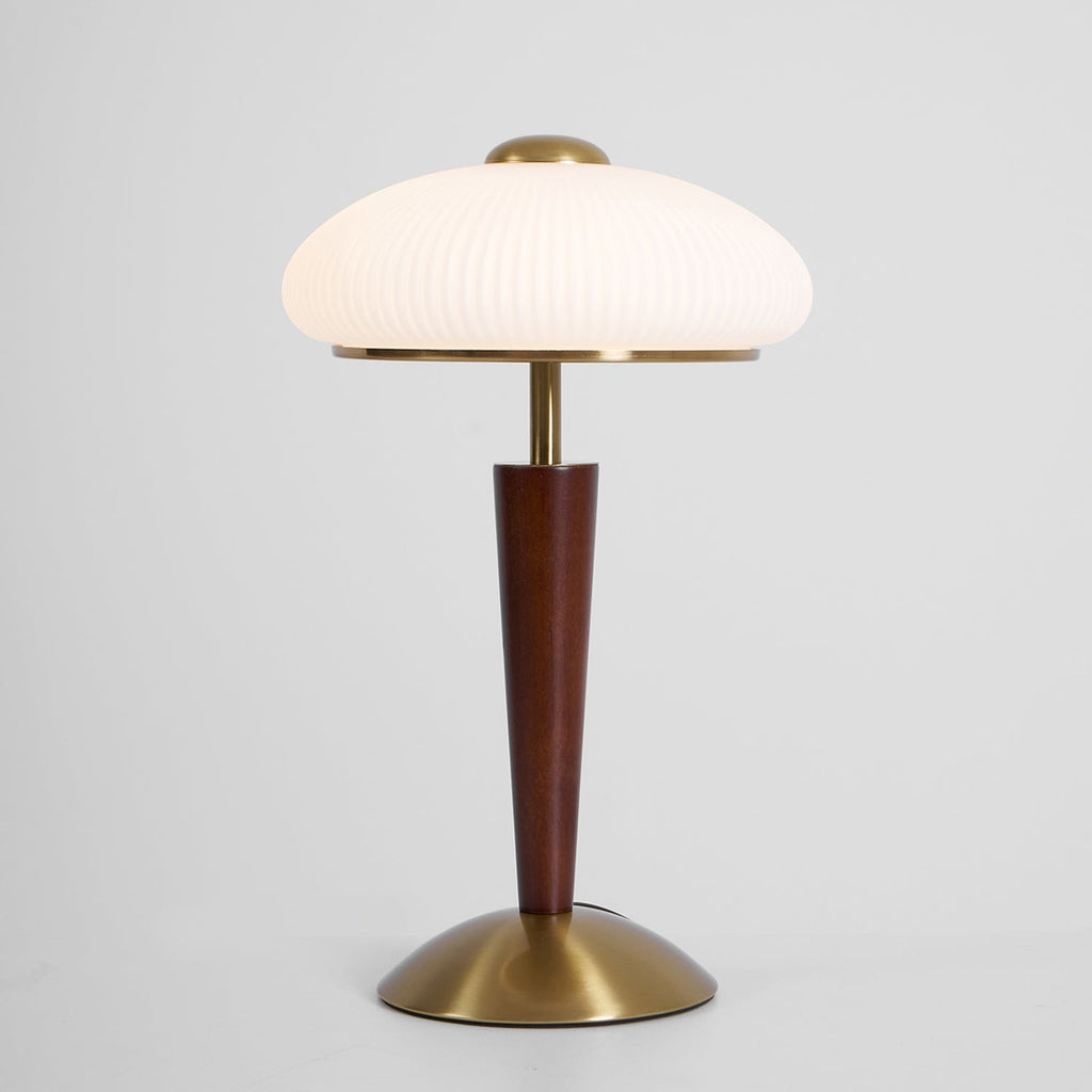 Huxley Wood and Glass Dome Table Lamp