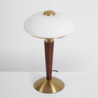 Huxley Wood and Glass Dome Table Lamp