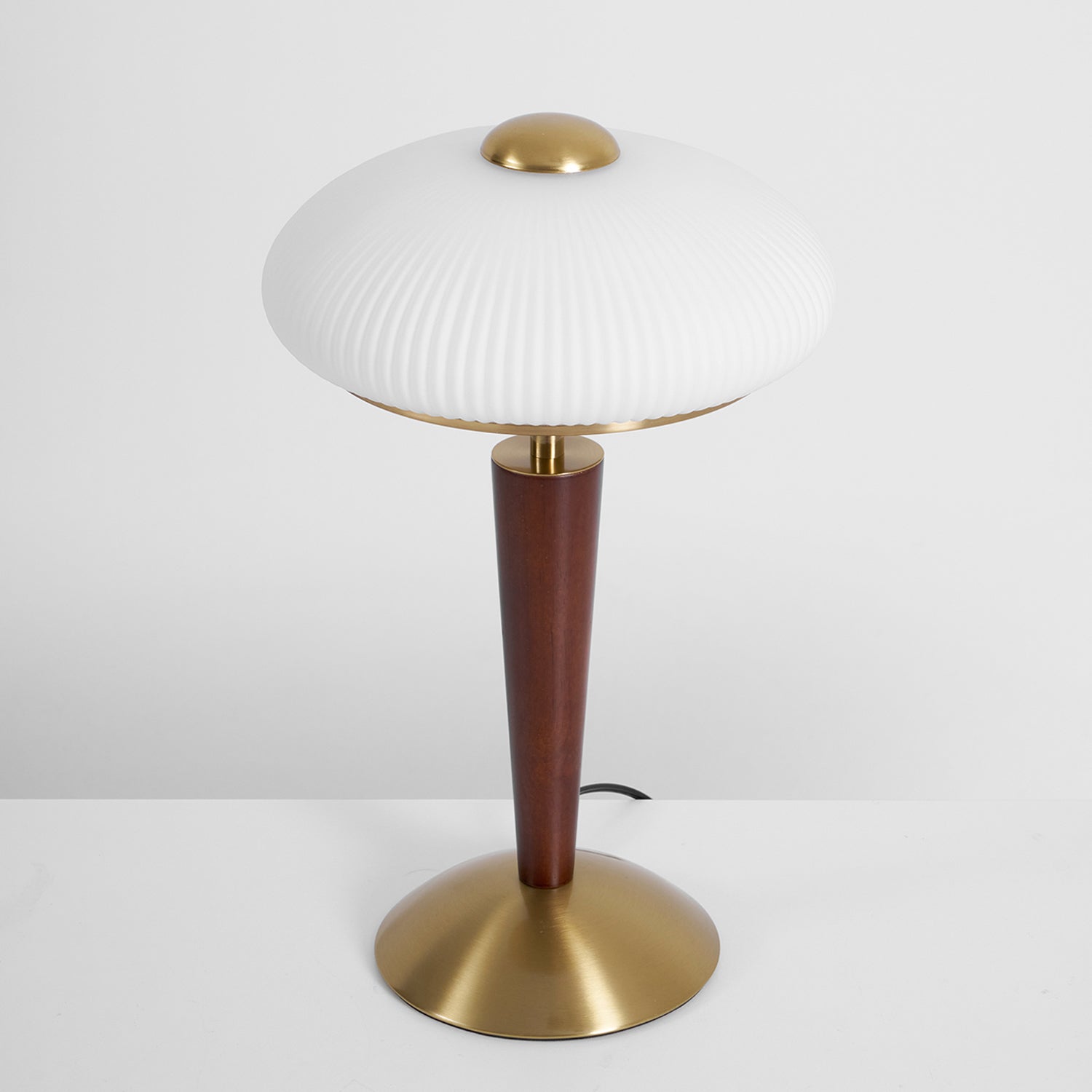 Huxley Wood and Glass Dome Table Lamp