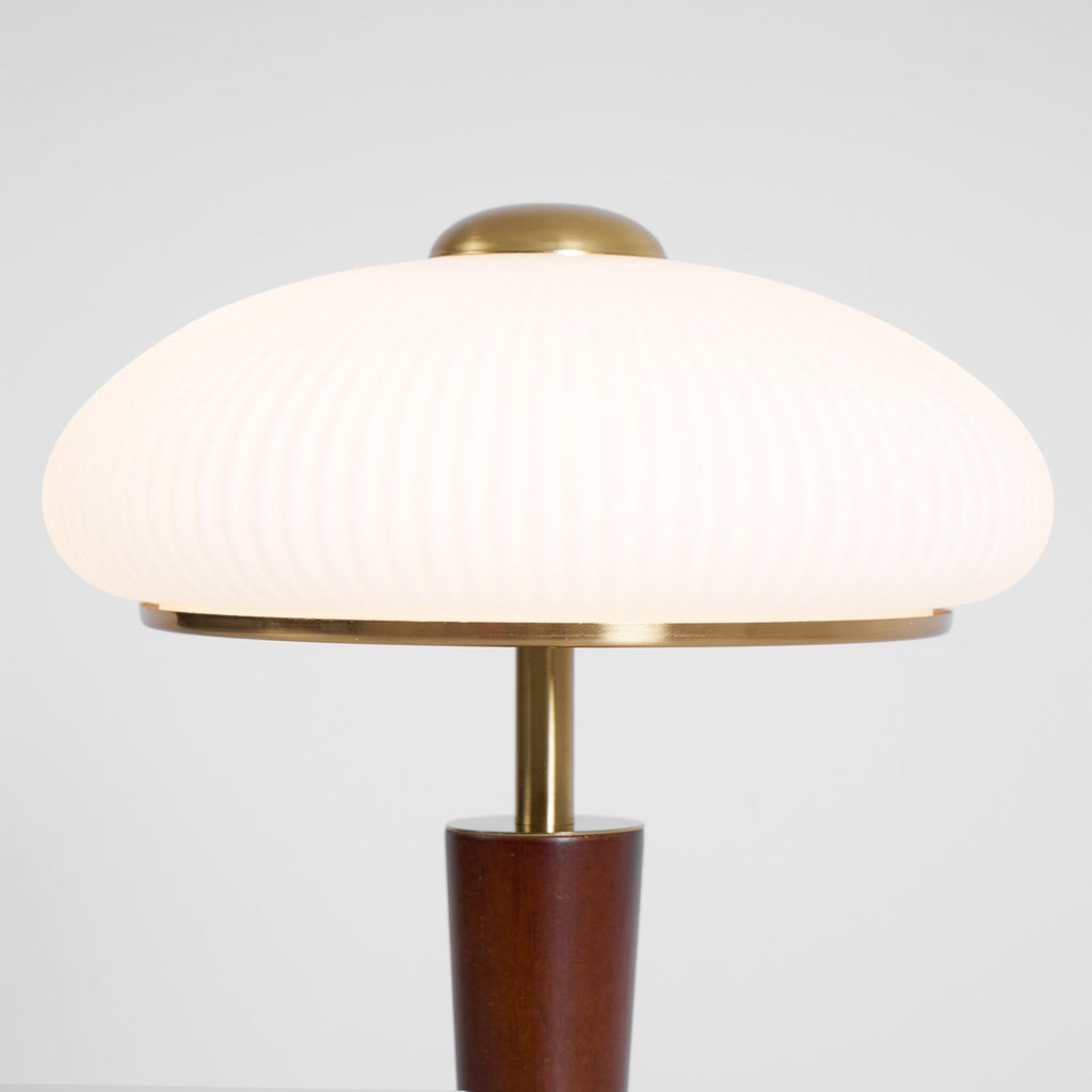 Huxley Wood and Glass Dome Table Lamp