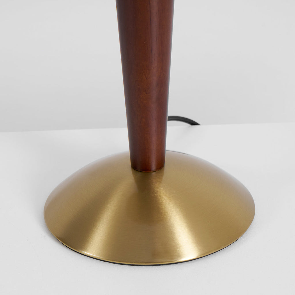 Huxley Wood and Glass Dome Table Lamp
