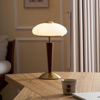 Huxley Wood and Glass Dome Table Lamp