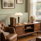 Huxley Wood and Glass Dome Table Lamp
