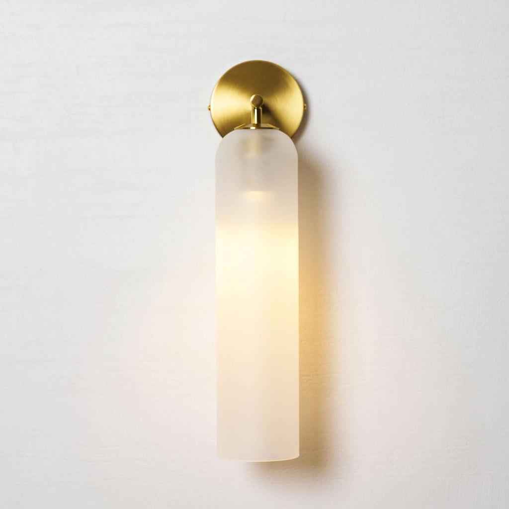 Art Tube Tall Cylinder Glass Wall Sconce