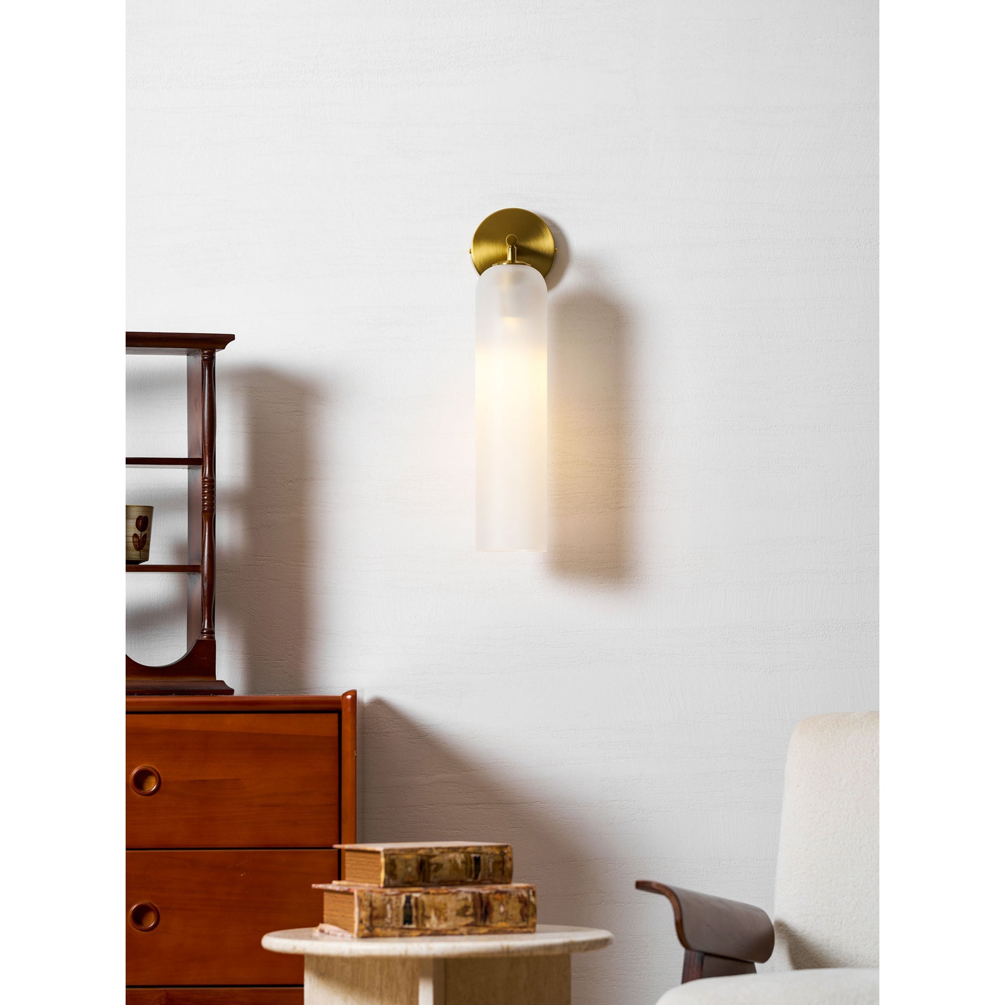 Art Tube Tall Cylinder Glass Wall Sconce
