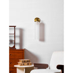 Art Tube Tall Cylinder Glass Wall Sconce