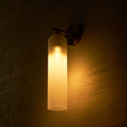 Art Tube Tall Cylinder Glass Wall Sconce