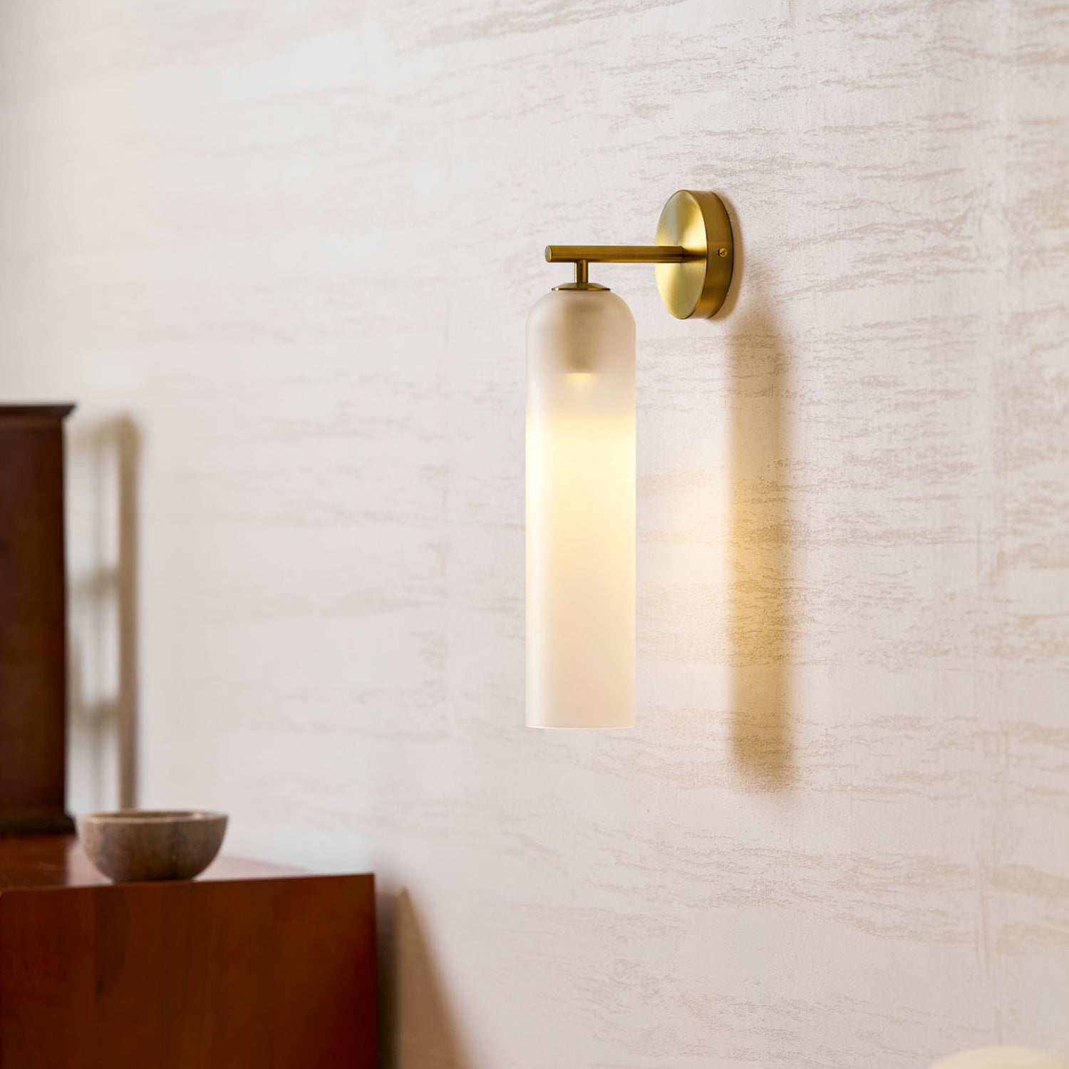 Art Tube Tall Cylinder Glass Wall Sconce