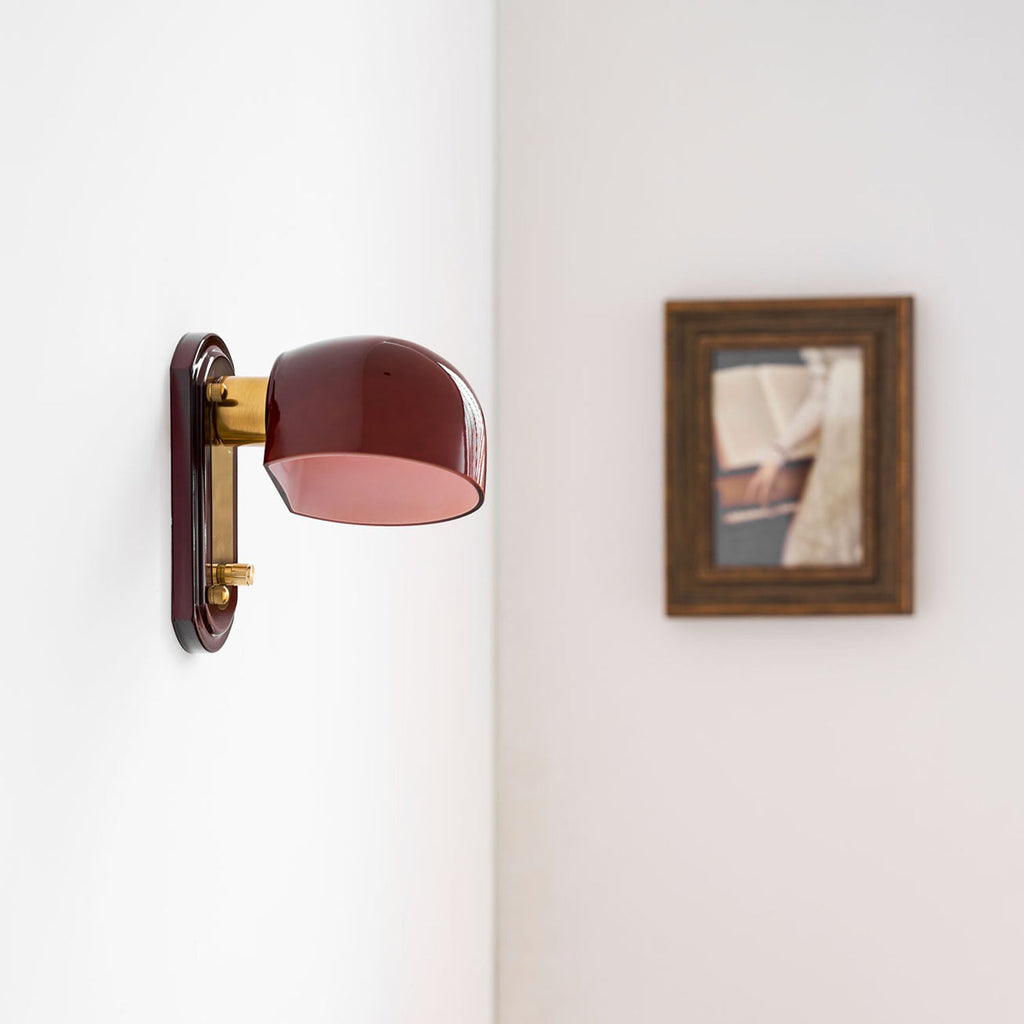 Bofea Vintage Dome Glass Wall Lamp