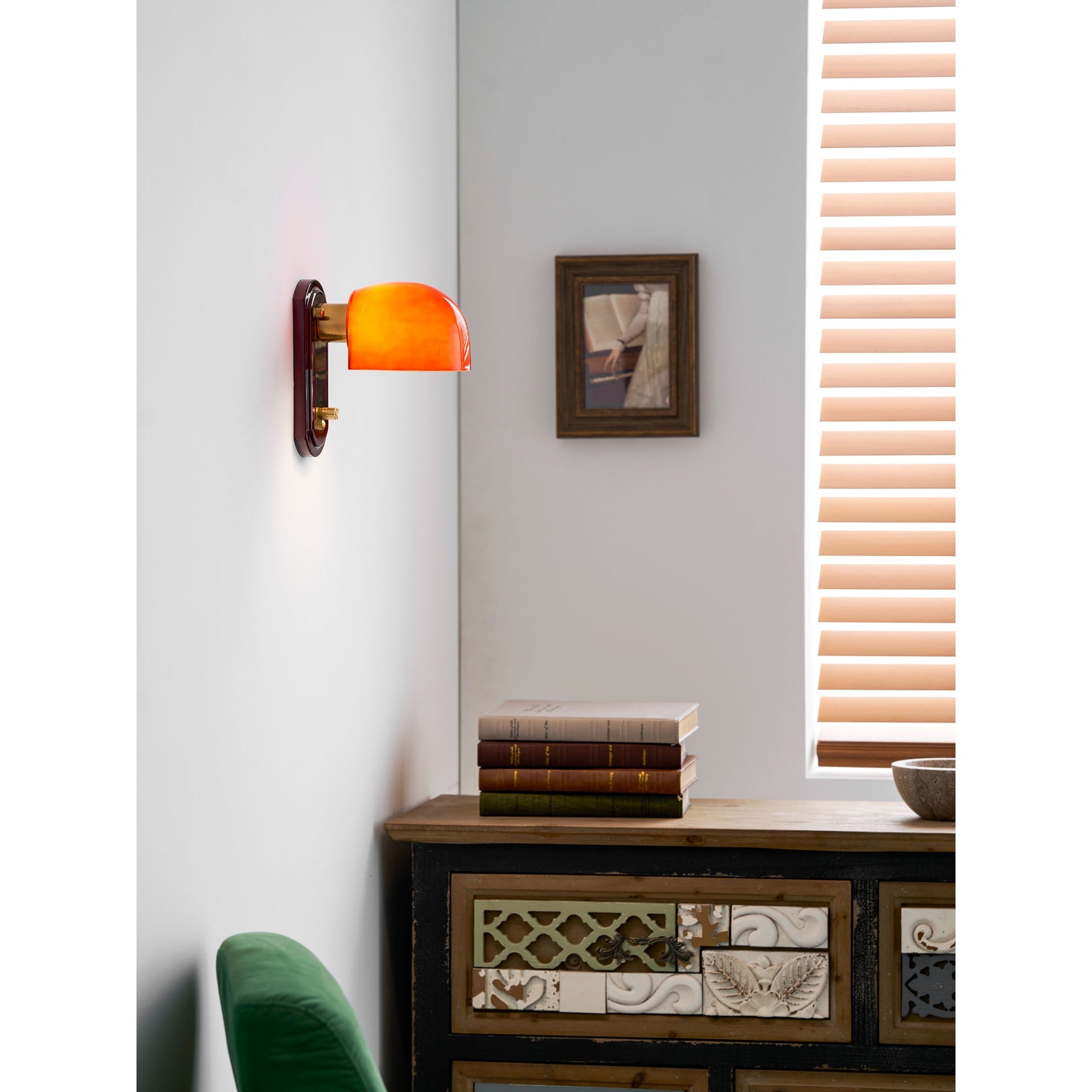 Bofea Vintage Dome Glass Wall Lamp