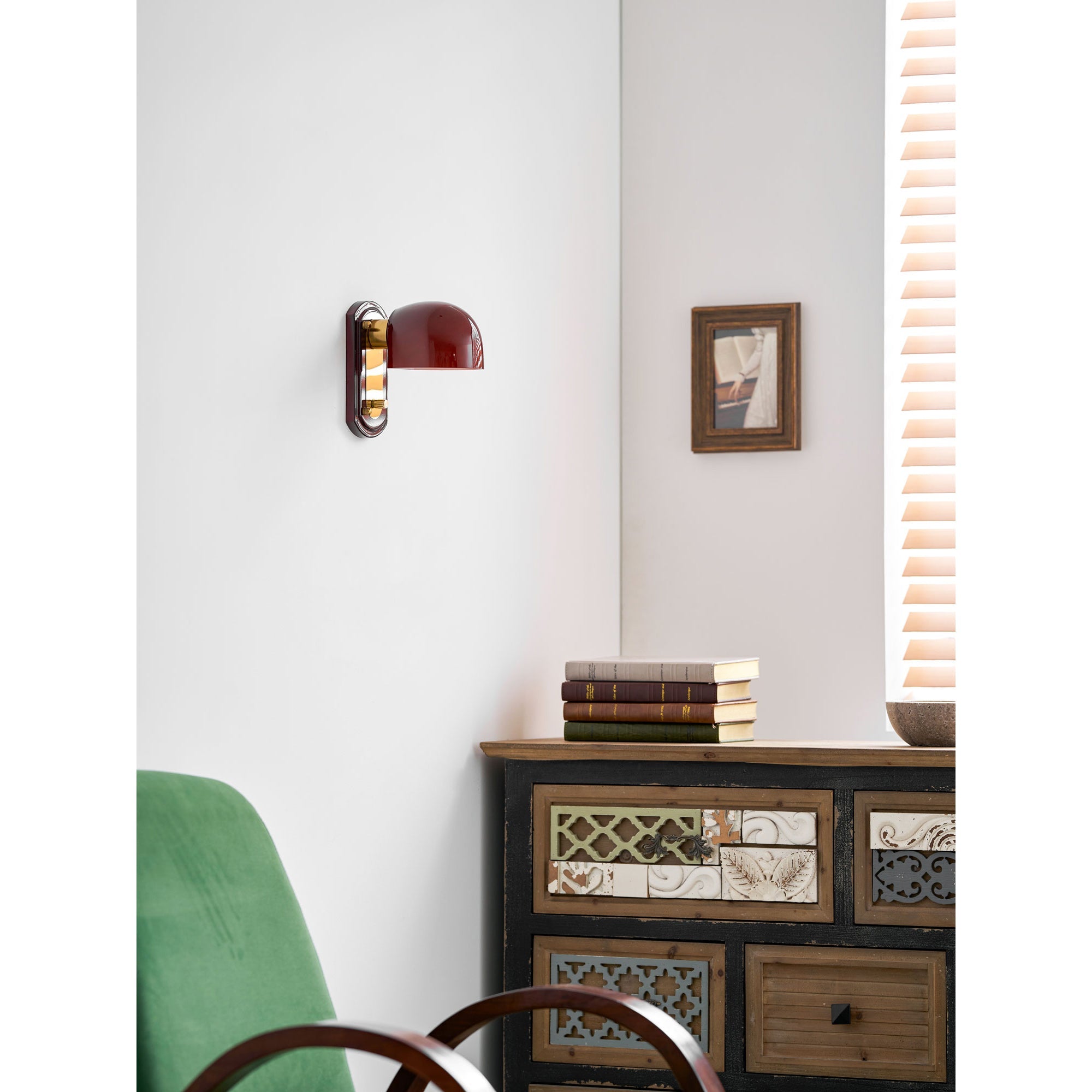 Bofea Vintage Dome Glass Wall Lamp
