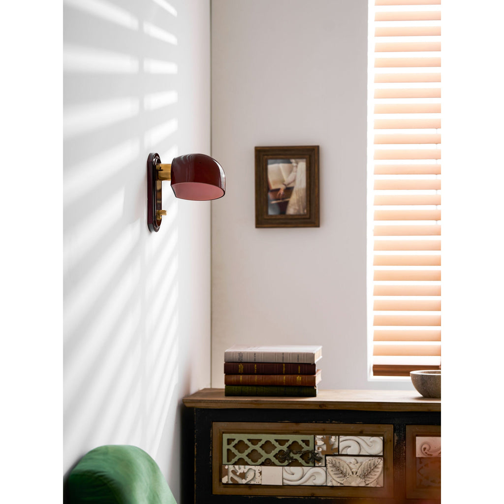 Bofea Vintage Dome Glass Wall Lamp